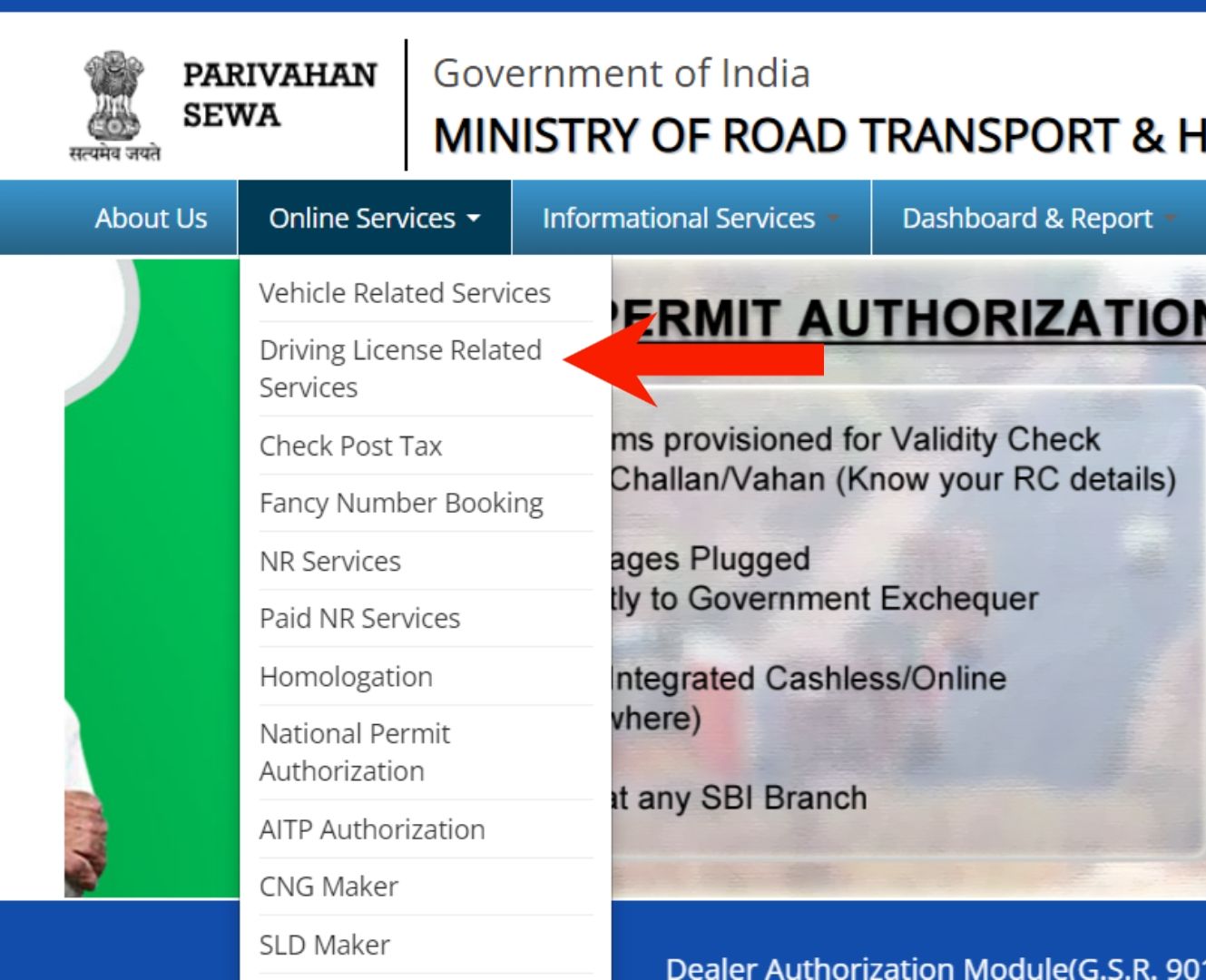 Permanent driving licence apply online method 01