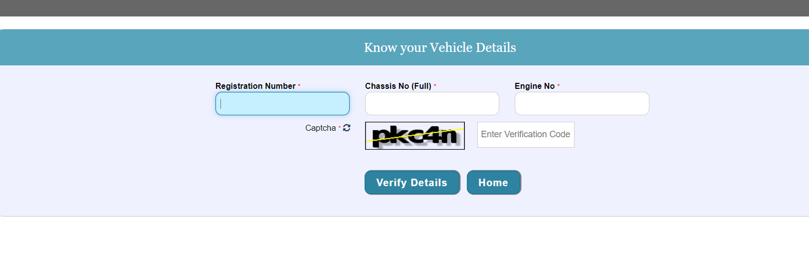 Know Vehicle Details