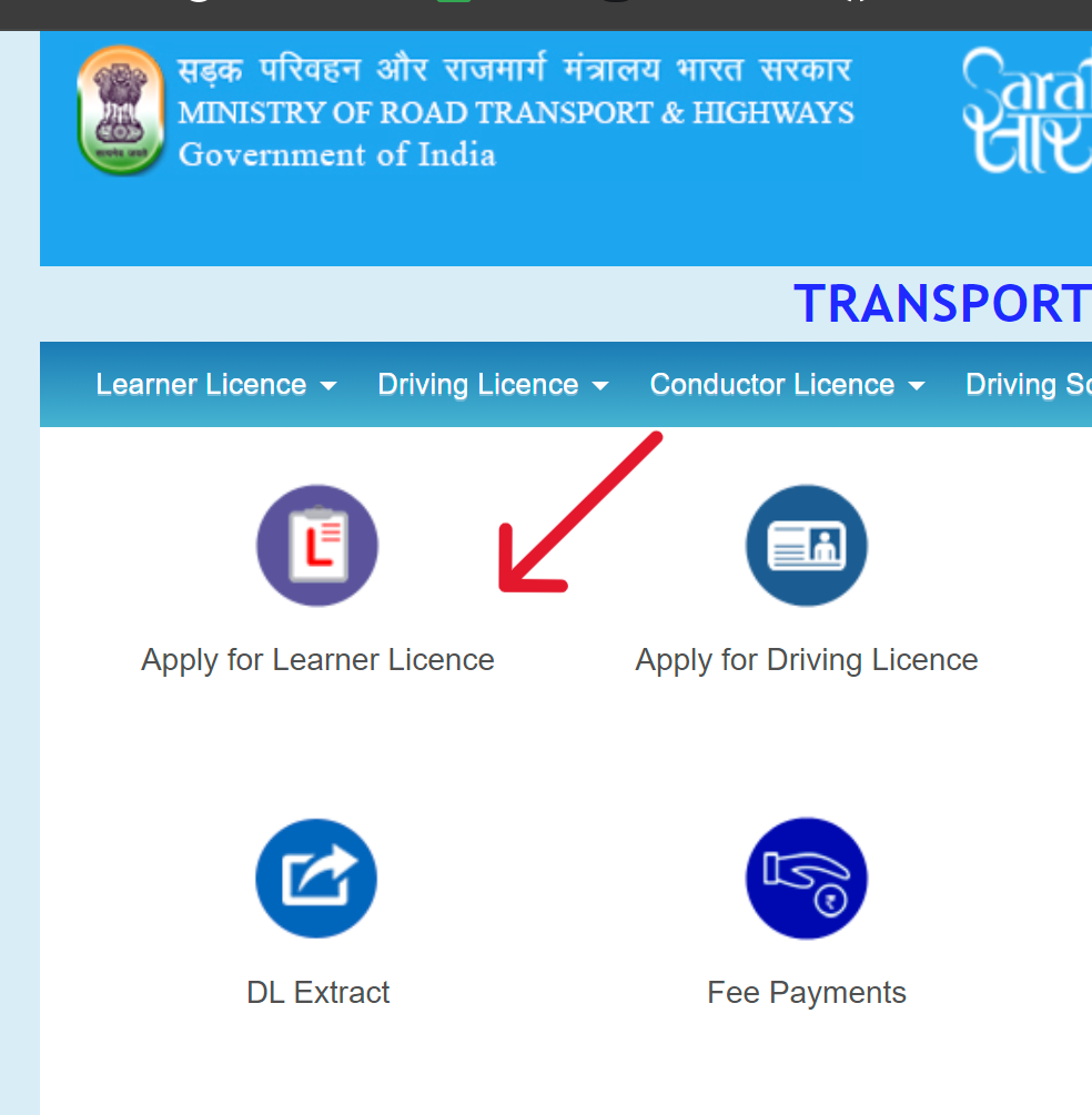 Apply for Learner's Licence