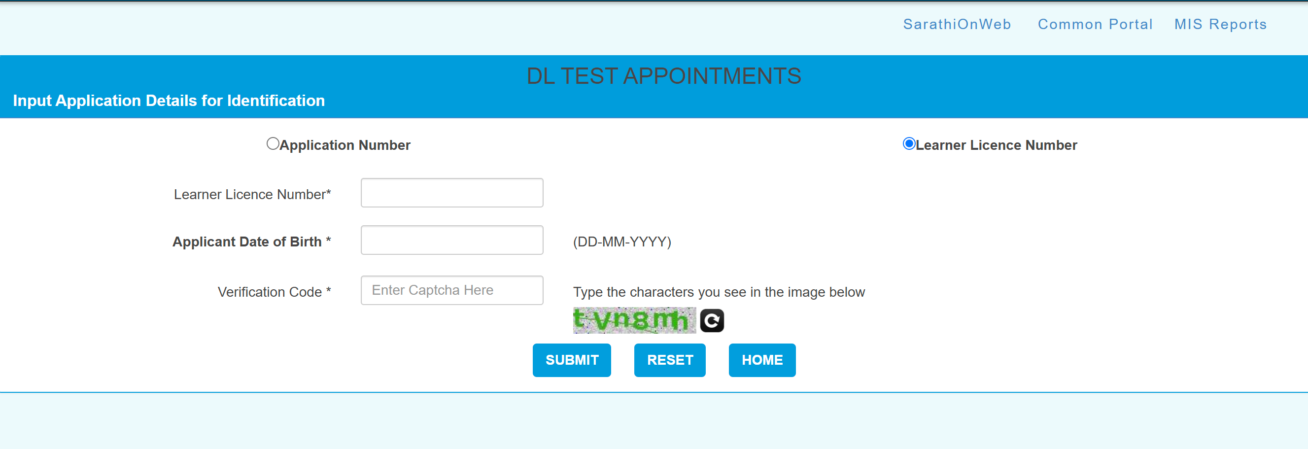 Slot Book For DL Test
