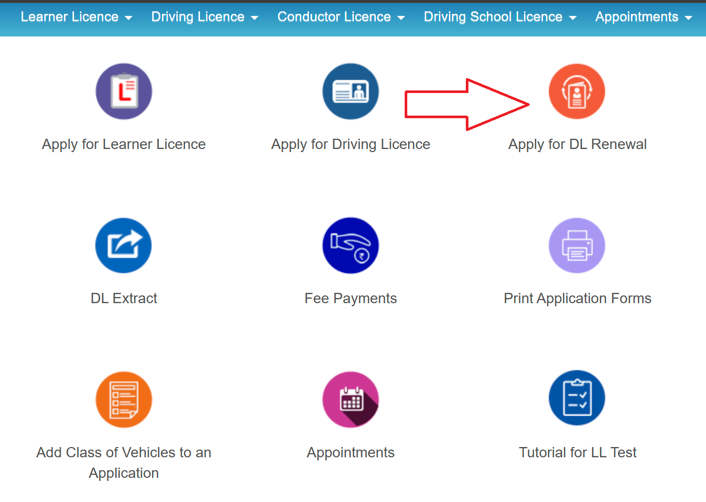 Apply for dl renewal