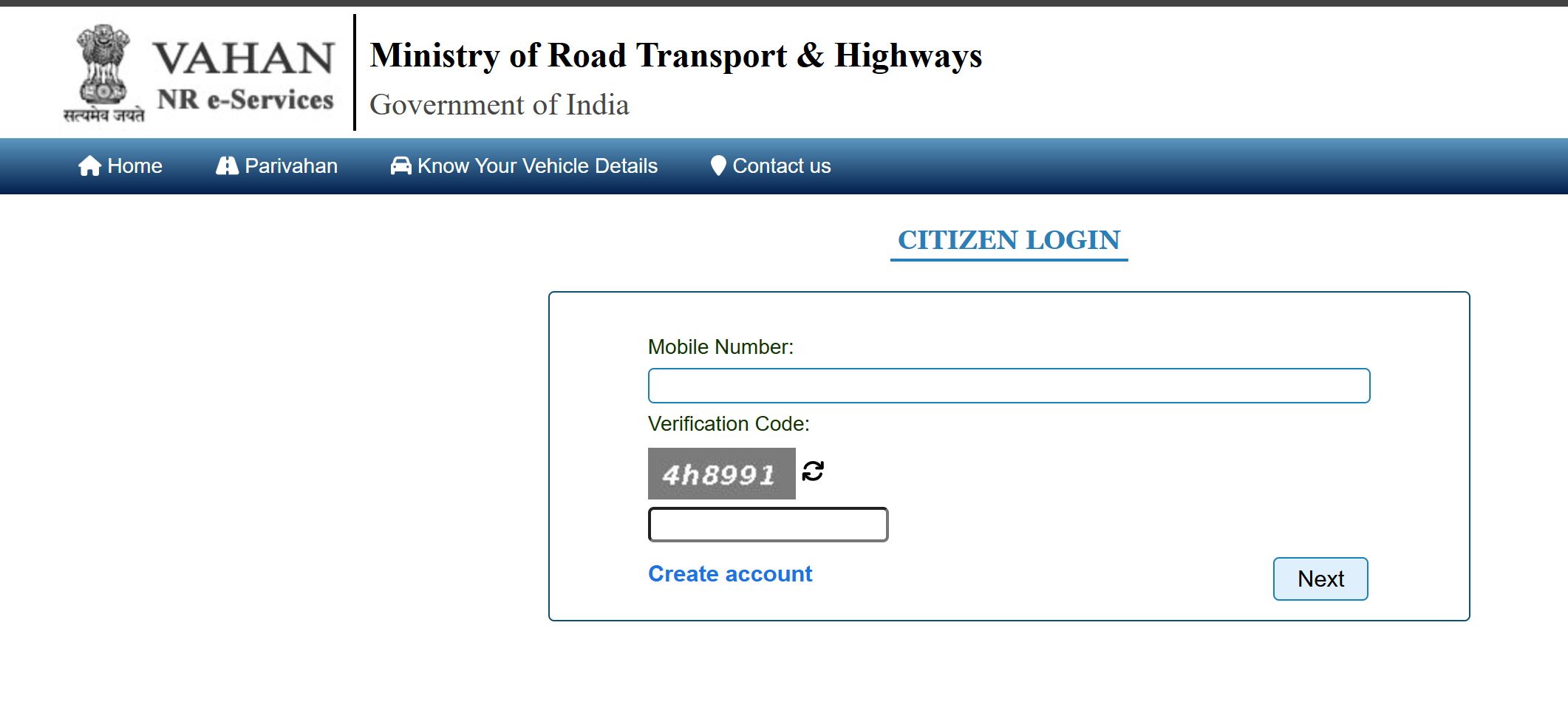 Create Citizens Account